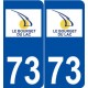 73 Le Bourget-du-Lacz logo autocollant plaque stickers ville