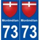 73 Montmélian blason autocollant plaque stickers ville