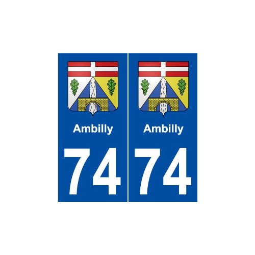 74 Ambilly blason autocollant plaque stickers ville