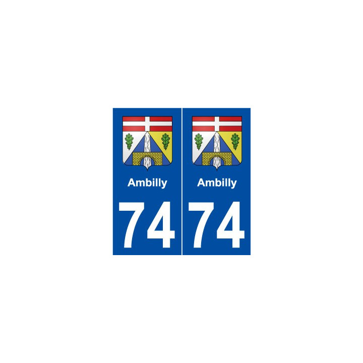 74 Ambilly blason autocollant plaque stickers ville
