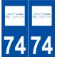 74 Ambilly logo autocollant plaque stickers ville