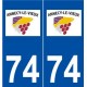 74 Annecy-le-Vieux logo autocollant plaque stickers ville