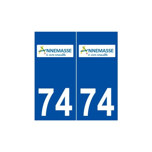 74 Annemasse logo autocollant plaque stickers ville