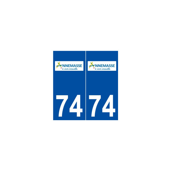 74 Annemasse logo autocollant plaque stickers ville