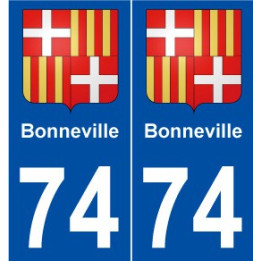 74 Bonneville blason autocollant plaque stickers ville