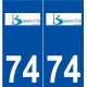 74 Bonneville logo autocollant plaque stickers ville
