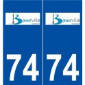 74 Bonneville logo autocollant plaque stickers ville