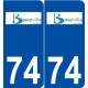 74 Bonneville logo autocollant plaque stickers ville