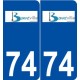 74 Bonneville logo autocollant plaque stickers ville