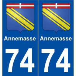 74 Annemasse blason autocollant plaque stickers ville
