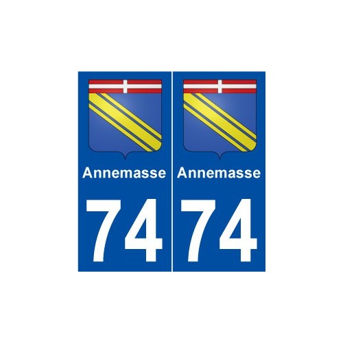 74 Annemasse blason autocollant plaque stickers ville