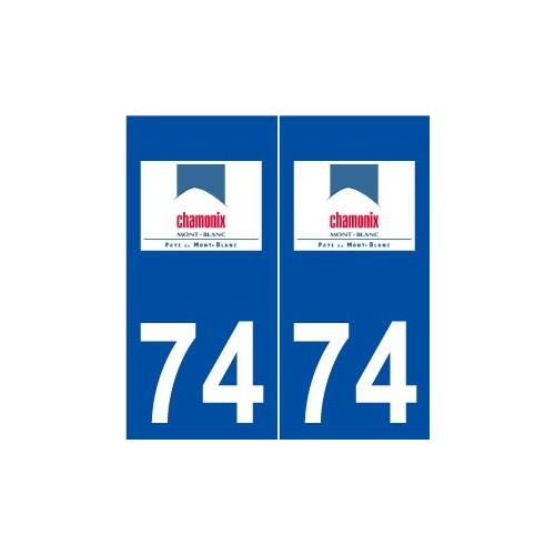 74 Chamonix-Mont-Blanc logo autocollant plaque stickers ville