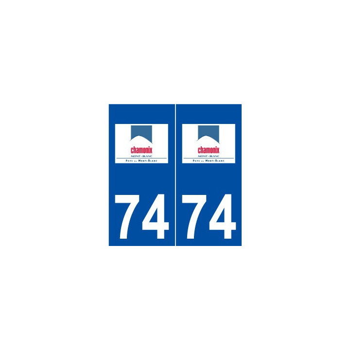 74 Chamonix-Mont-Blanc logo autocollant plaque stickers ville