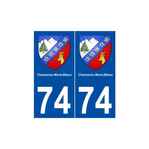 74 Chamonix-Mont-Blanc blason autocollant plaque stickers ville