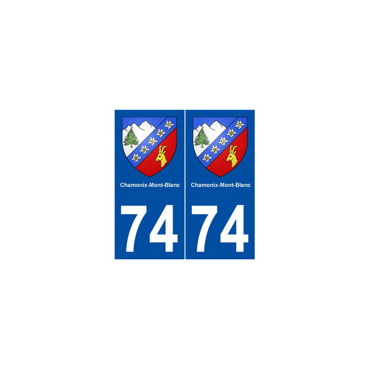 74 Chamonix-Mont-Blanc blason autocollant plaque stickers ville