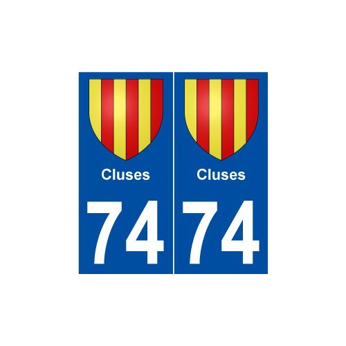 74 Cluses blason autocollant plaque stickers ville