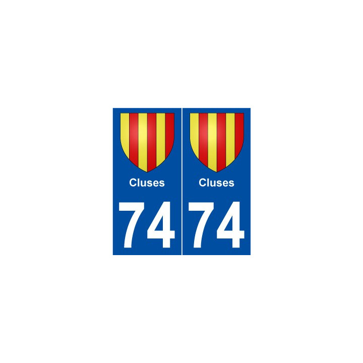 74 Cluses blason autocollant plaque stickers ville