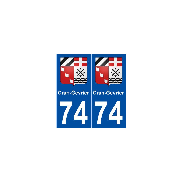 74 Cran-Gevrier blason autocollant plaque stickers ville