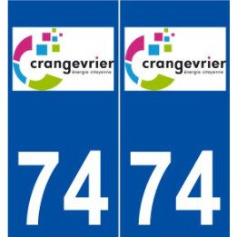 74 Cran-Gevrier logo autocollant plaque stickers ville