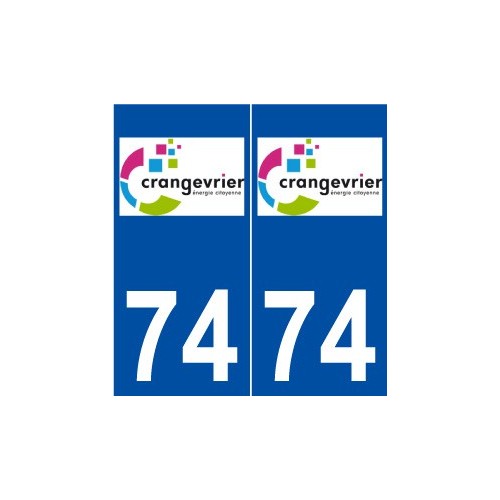 74 Cran-Gevrier logo autocollant plaque stickers ville