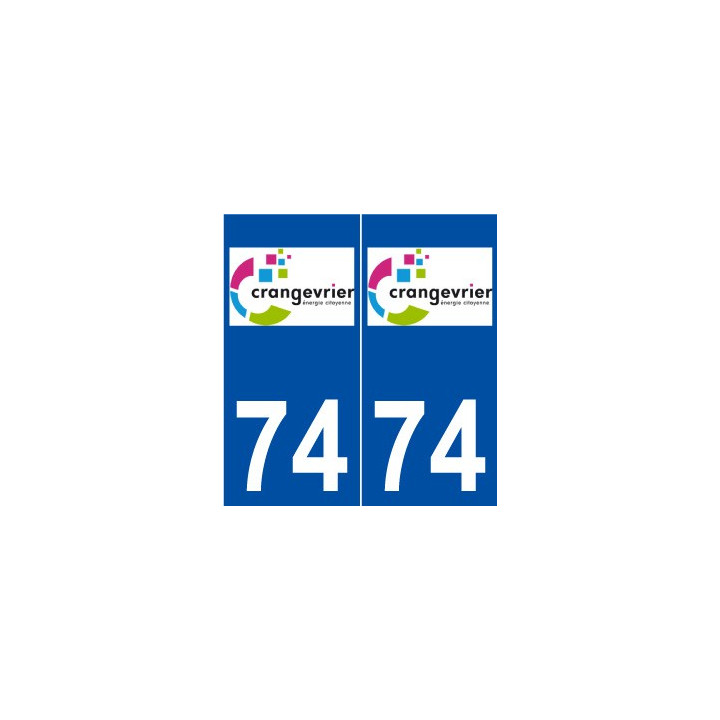 74 Cran-Gevrier logo autocollant plaque stickers ville