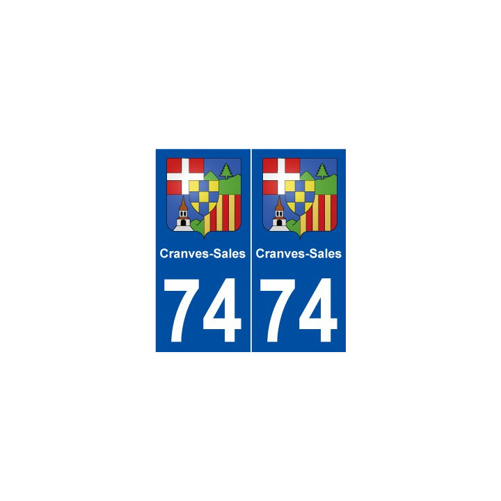 74 Cranves-Sales blason autocollant plaque stickers ville