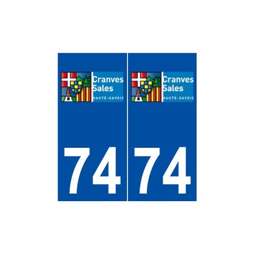 74 Cranves-Sales logo autocollant plaque stickers ville