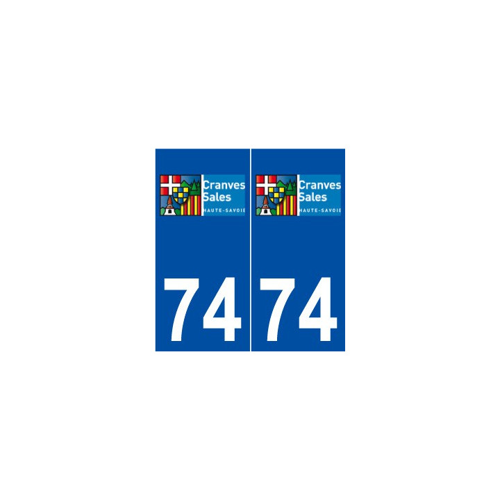 74 Cranves-Sales logo autocollant plaque stickers ville