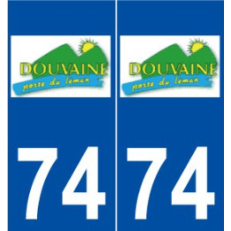 74 Douvaine logo autocollant plaque stickers ville