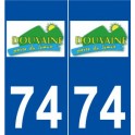 74 Douvaine logo autocollant plaque stickers ville
