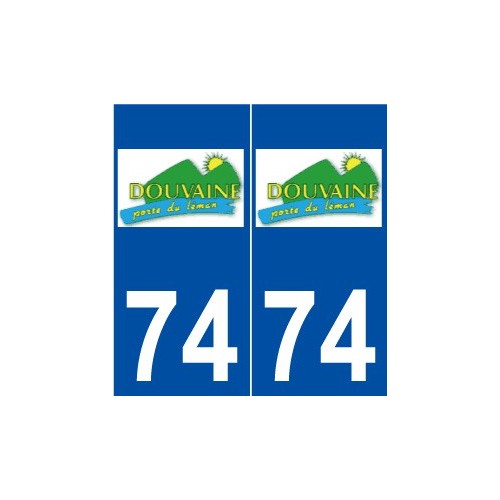 74 Douvaine logo autocollant plaque stickers ville