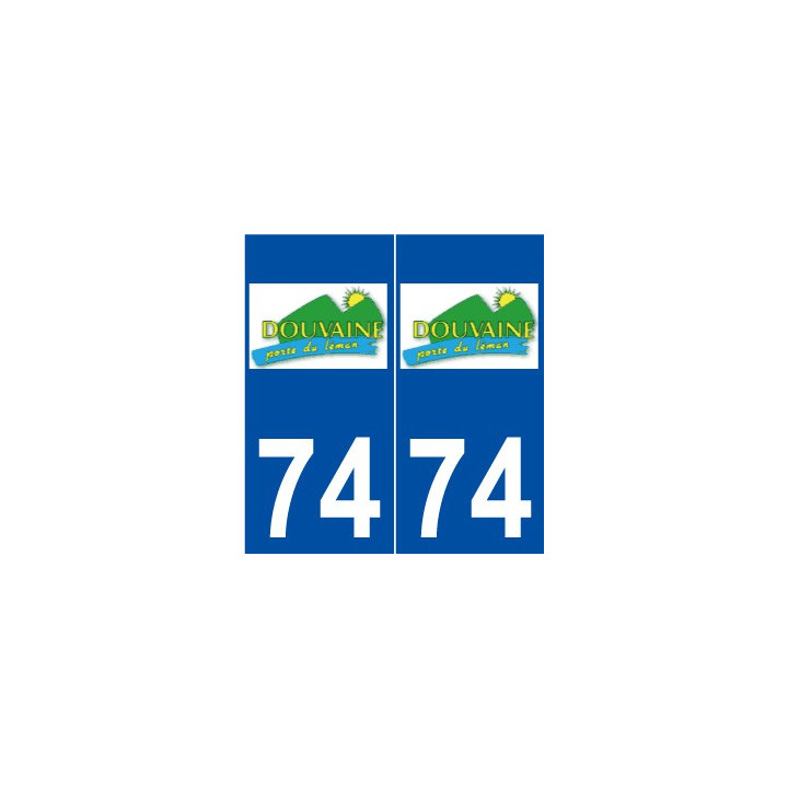 74 Douvaine logo autocollant plaque stickers ville