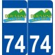 74 Douvaine logo autocollant plaque stickers ville