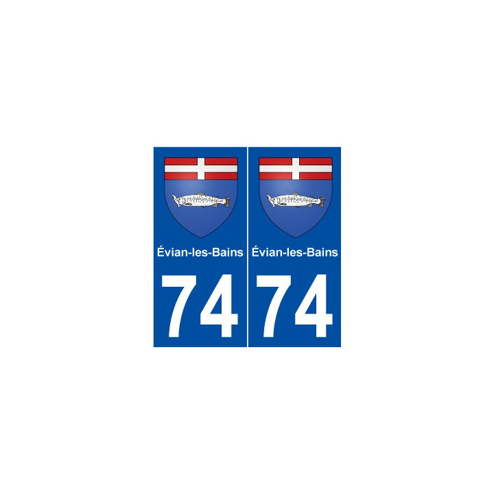 74 Évian-les-Bains blason autocollant plaque stickers ville