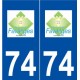 74 Faverges logo autocollant plaque stickers ville