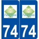 74 Faverges logo autocollant plaque stickers ville