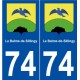 74 La Balme-de-Sillingy blason autocollant plaque stickers ville