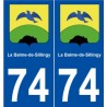 74 La Balme-de-Sillingy blason autocollant plaque stickers ville