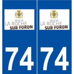 74 La Roche-sur-Foron logo autocollant plaque stickers ville