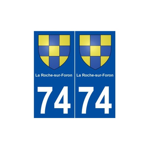 74 La Roche-sur-Foron blason autocollant plaque stickers ville