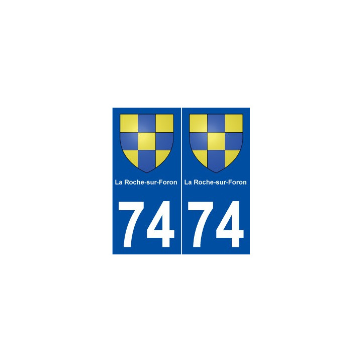 74 La Roche-sur-Foron blason autocollant plaque stickers ville