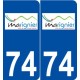 74 Marignier logo autocollant plaque stickers ville