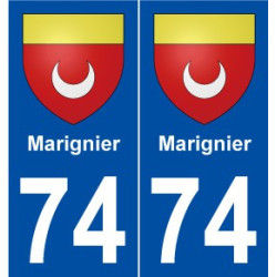 74 Marignier blason autocollant plaque stickers ville