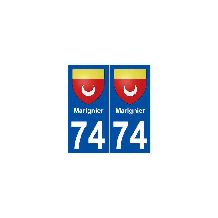 74 Marignier blason autocollant plaque stickers ville