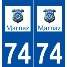 74 Marnaz logo autocollant plaque stickers ville