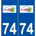 74 Meythet logo autocollant plaque stickers ville