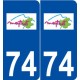 74 Meythet logo autocollant plaque stickers ville