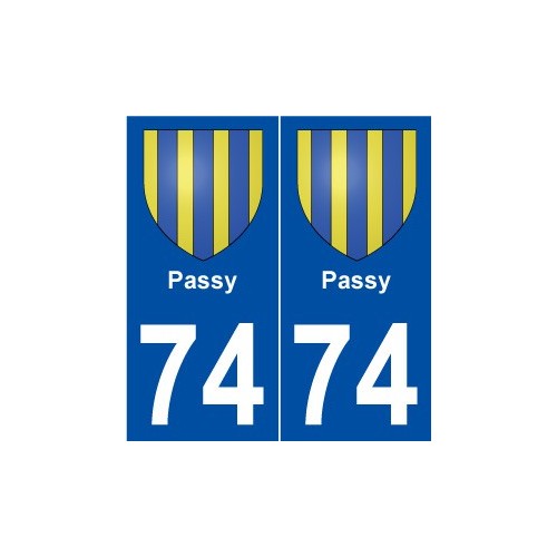 74 Passy blason autocollant plaque stickers ville