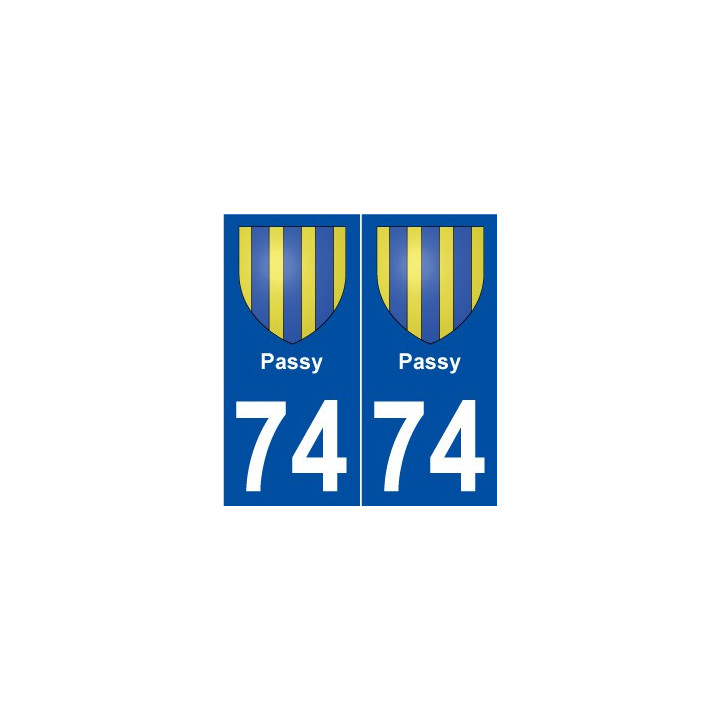 74 Passy blason autocollant plaque stickers ville