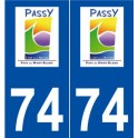 74 Passy logo autocollant plaque stickers ville
